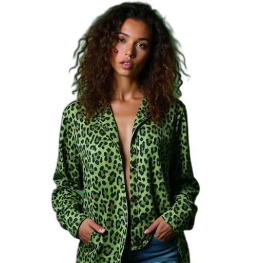 jacket, green, neon, boyfriend transparent PNG cut-out