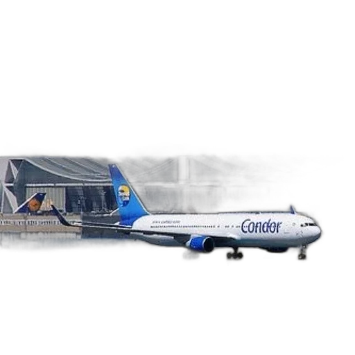 concept art, condor, airplane, runway transparent PNG cut-out