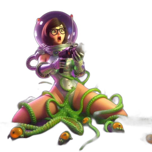 staff, dress, creature, robot transparent PNG cut-out