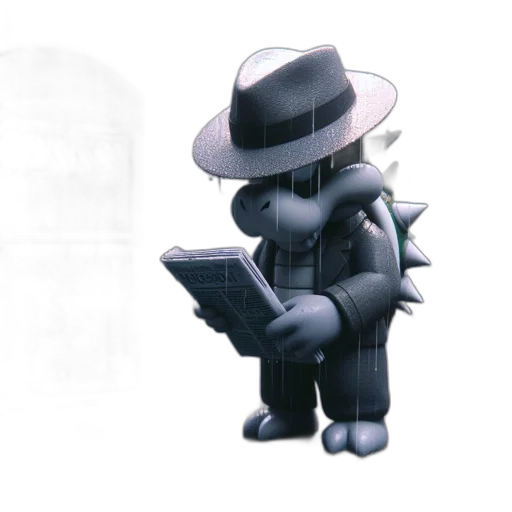 hat, robot, jacket, staff transparent PNG cut-out