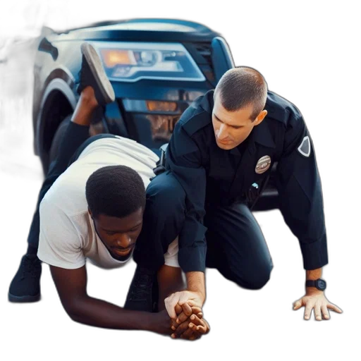 car, concept art, fire, officer transparent PNG cut-out