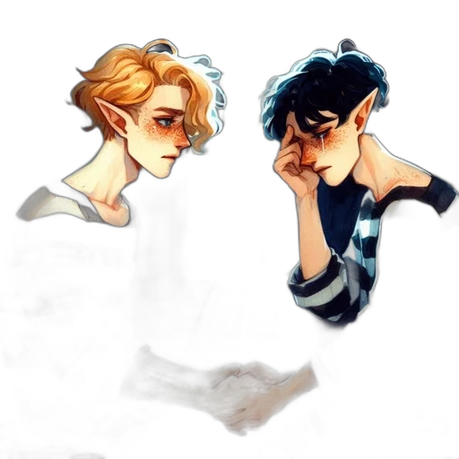 concept art, fantasy art, watercolor, pixel art transparent PNG cut-out