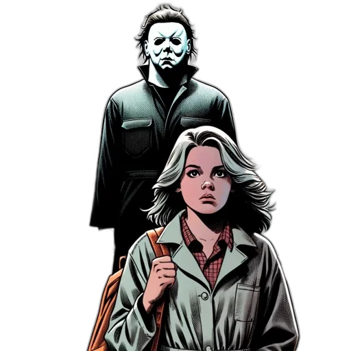 mask, comic book art, concept art, pixel art transparent PNG cut-out