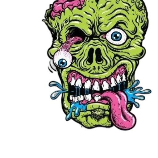 creature, face, mask, comic book art transparent PNG cut-out