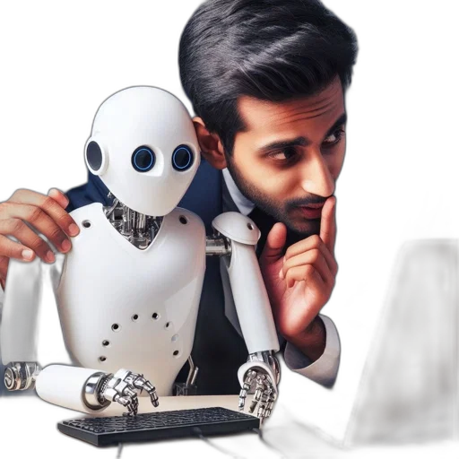 robot, concept art, 3d render, cartoon transparent PNG cut-out