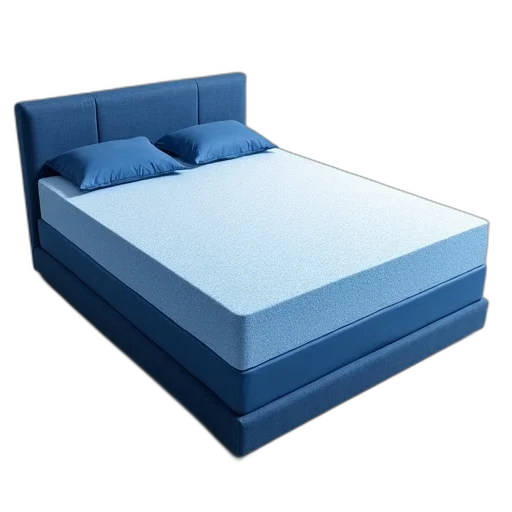 furniture, 3d render, blue, sleep transparent PNG cut-out