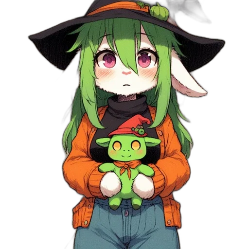 dragon, hat, creature, staff transparent PNG cut-out