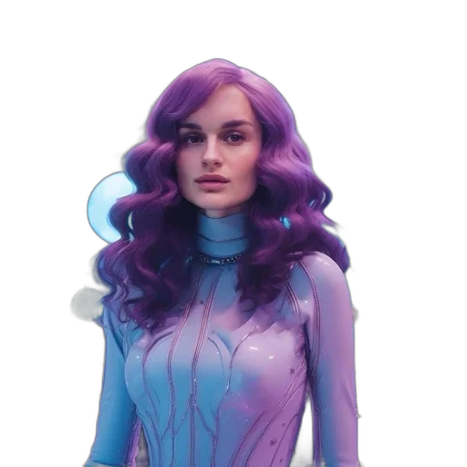 dress, hair, robot, concept art transparent PNG cut-out