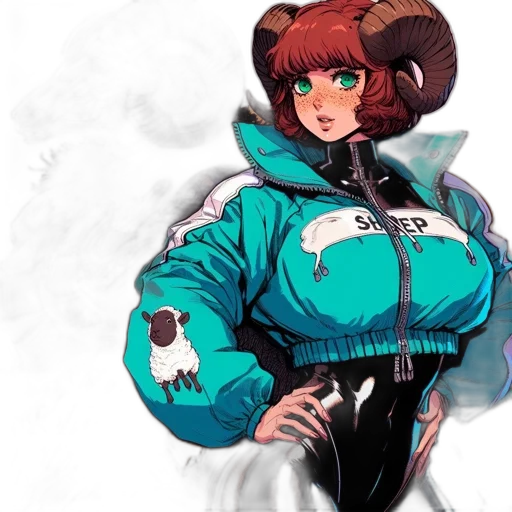 jacket, staff, concept art, anime transparent PNG cut-out