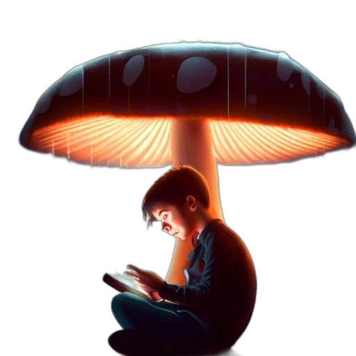 umbrella, hat, creature, concept art transparent PNG cut-out