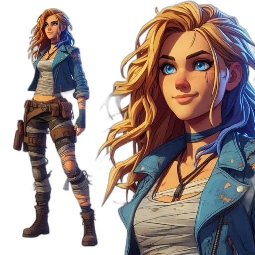 jacket, concept art, comic book art, fantasy art transparent PNG cut-out