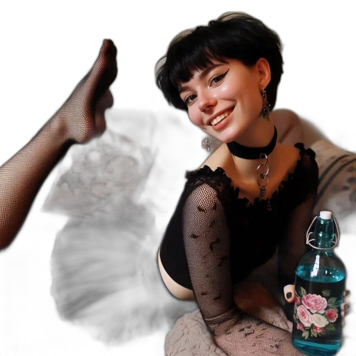 bottle, dress, photorealistic, concept art transparent PNG cut-out