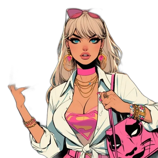 comic book art, cartoon, concept art, anime transparent PNG cut-out