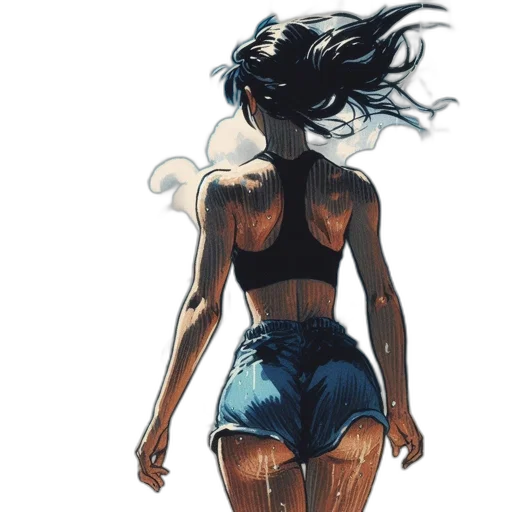 dress, concept art, comic book art, watercolor transparent PNG cut-out
