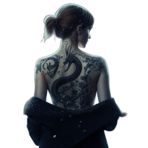 dress, jewelry, jacket, dragon transparent PNG cut-out