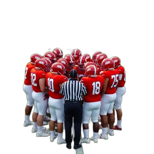 staff, group, football, players transparent PNG cut-out