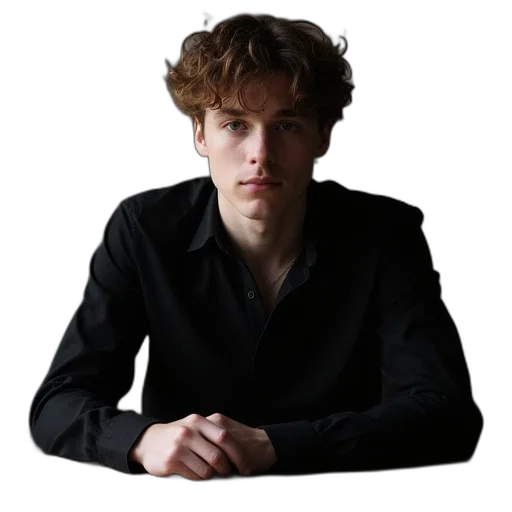 jacket, staff, face, hair transparent PNG cut-out