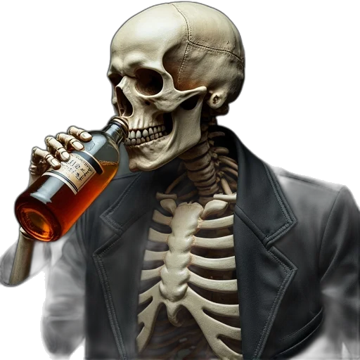 bottle, jacket, food, 3d render transparent PNG cut-out
