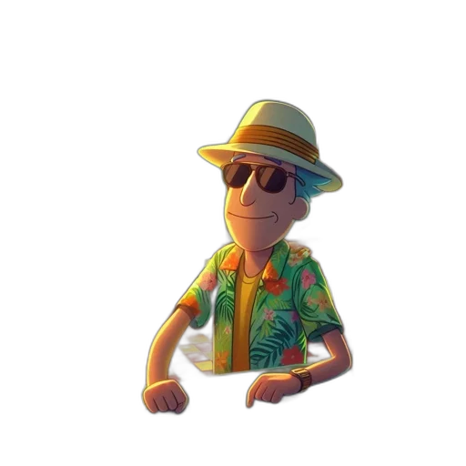 hat, jacket, staff, animal transparent PNG cut-out