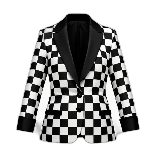 jacket, dress, 3d render, monochrome transparent PNG cut-out
