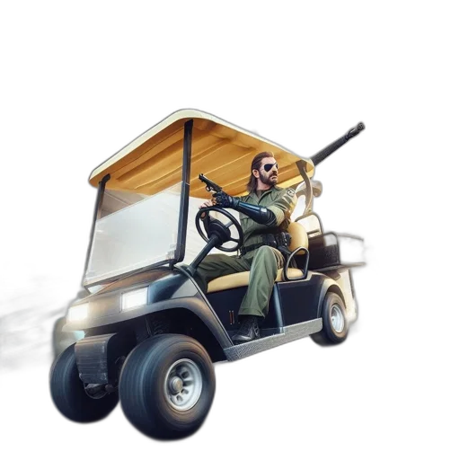 car, weapon, concept art, 3d render transparent PNG cut-out