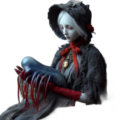 creature, dress, mask, concept art transparent PNG cut-out