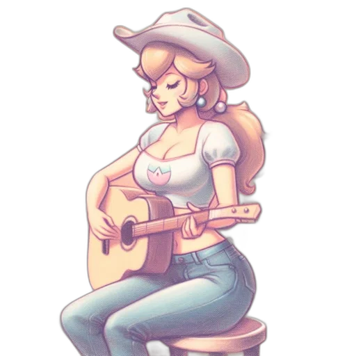 hat, dress, robot, pixel art transparent PNG cut-out
