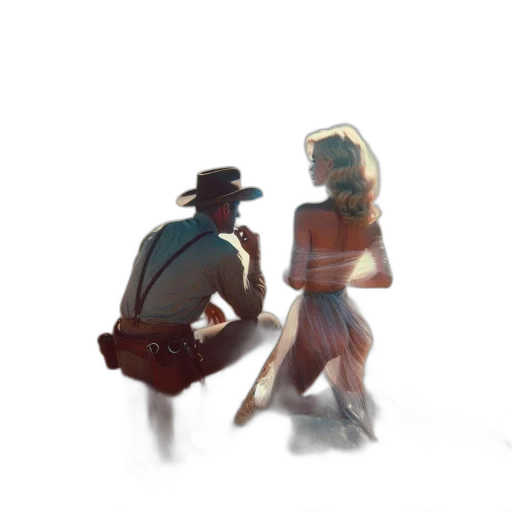 hat, robot, umbrella, staff transparent PNG cut-out