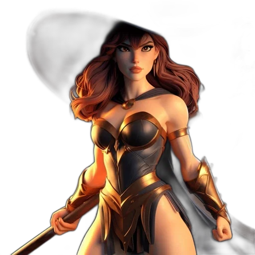 comic book art, fantasy art, concept art, 3d render transparent PNG cut-out
