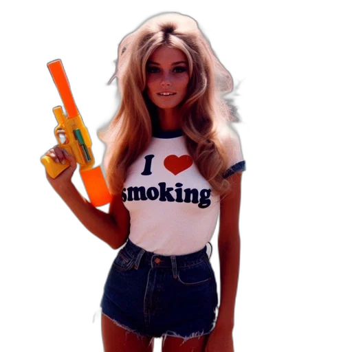 weapon, photorealistic, young, blond transparent PNG cut-out