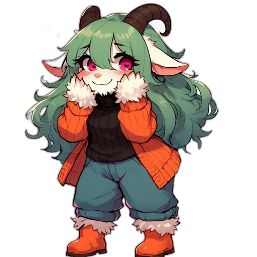 jacket, creature, staff, mask transparent PNG cut-out