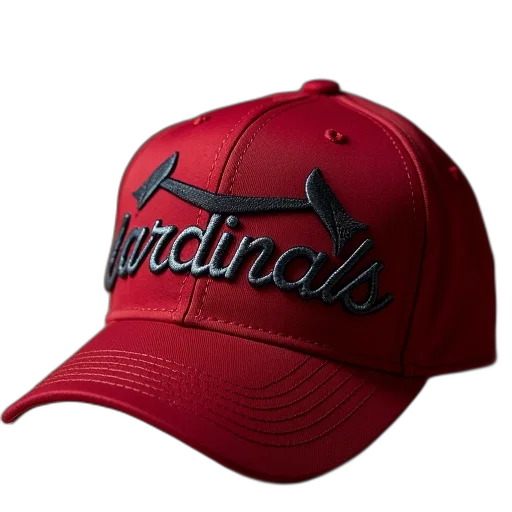 hat, 3d render, red, black transparent PNG cut-out