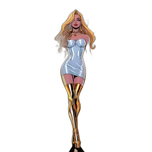 dress, concept art, 3d render, comic book art transparent PNG cut-out