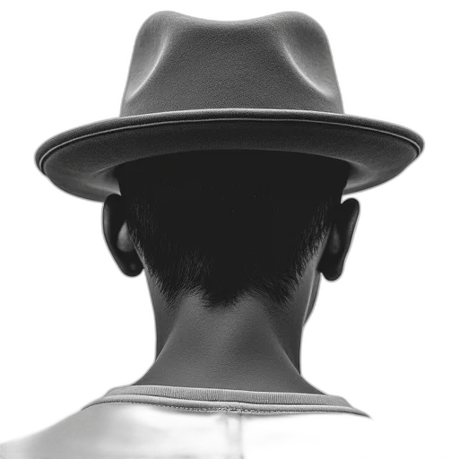 hat, face, jacket, staff transparent PNG cut-out