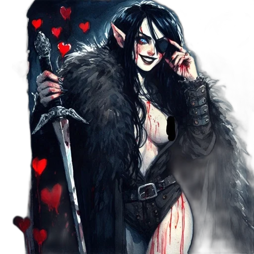 fantasy art, concept art, comic book art, watercolor transparent PNG cut-out