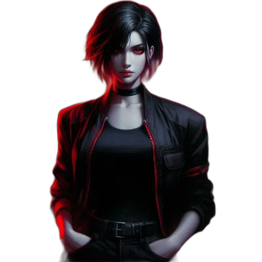 jacket, face, staff, weapon transparent PNG cut-out