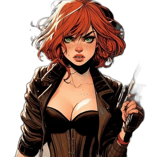 comic book art, concept art, fantasy art, cartoon transparent PNG cut-out