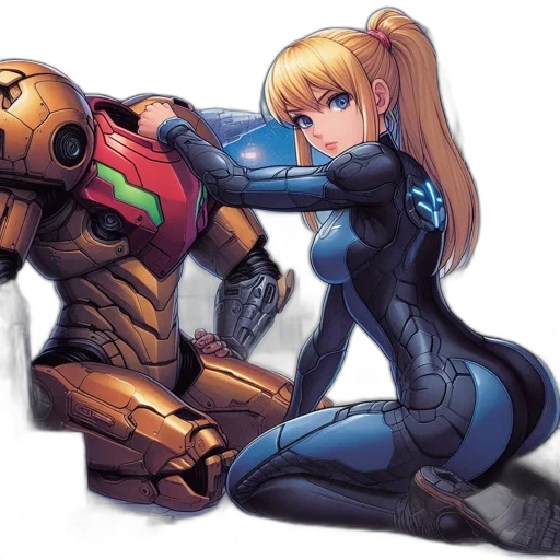 robot, weapon, comic book art, concept art transparent PNG cut-out