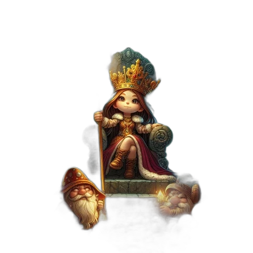 crown, staff, hat, face transparent PNG cut-out