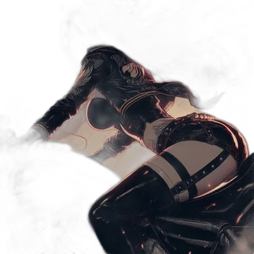 mask, jacket, hair, robot transparent PNG cut-out