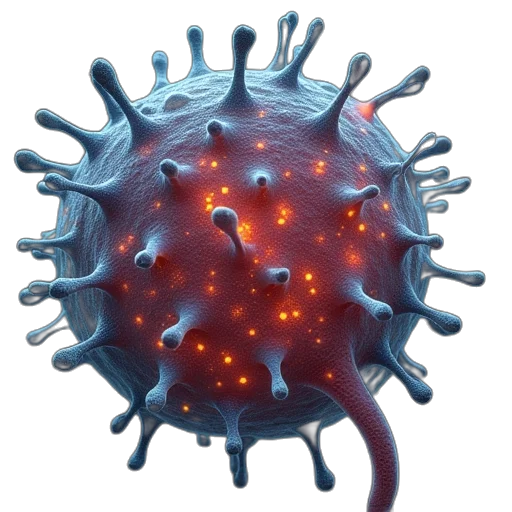 crown, creature, 3d render, endocyst transparent PNG cut-out