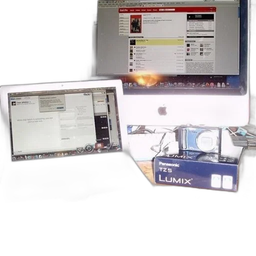 desk, laptop, monitor, panasonic transparent PNG cut-out