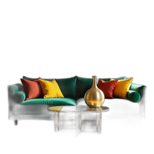 furniture, 3d render, photorealistic, golden transparent PNG cut-out