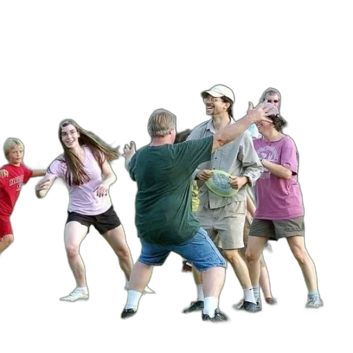 group, people, playing, frisbee transparent PNG cut-out