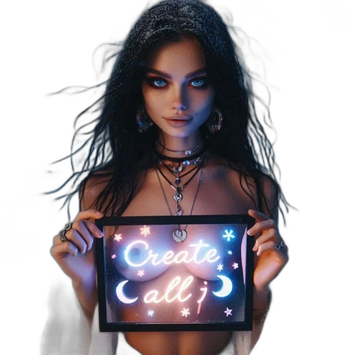 jewelry, cyberpunk, concept art, fantasy art transparent PNG cut-out