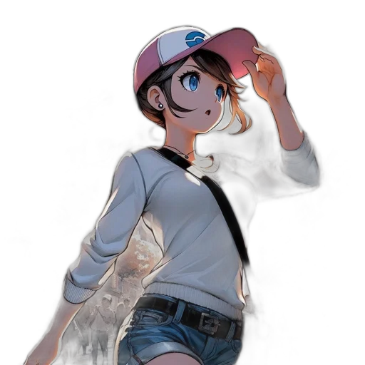 hat, dress, staff, weapon transparent PNG cut-out