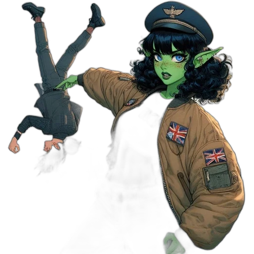 jacket, creature, staff, concept art transparent PNG cut-out