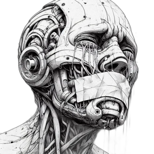 mask, face, robot, creature transparent PNG cut-out