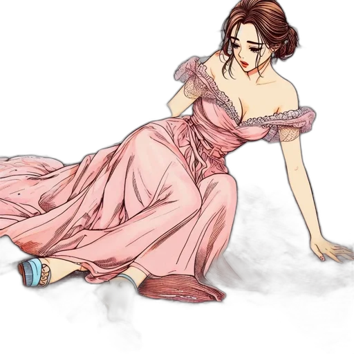 dress, concept art, cartoon, photorealistic transparent PNG cut-out