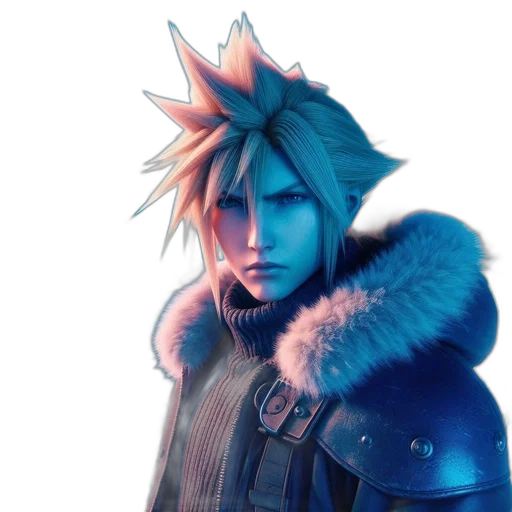 jacket, staff, face, dragon transparent PNG cut-out